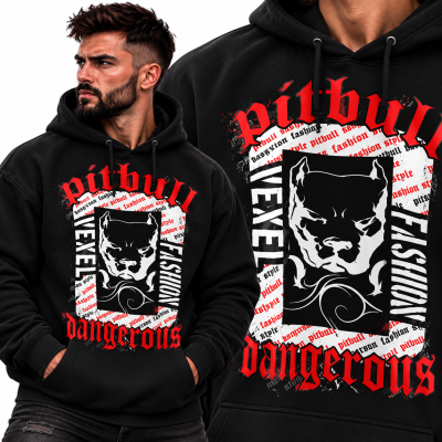 BLUZA Z KAPTUREM  SPORTY WALKI PITBULL
